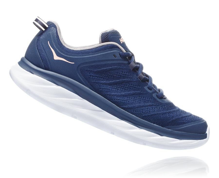 Hoka Australia One One Akasa - Womens Running Shoes Blue/White - ODGWA-0638